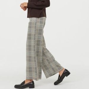 Wide Leg Plaid Tartan Dress Pants